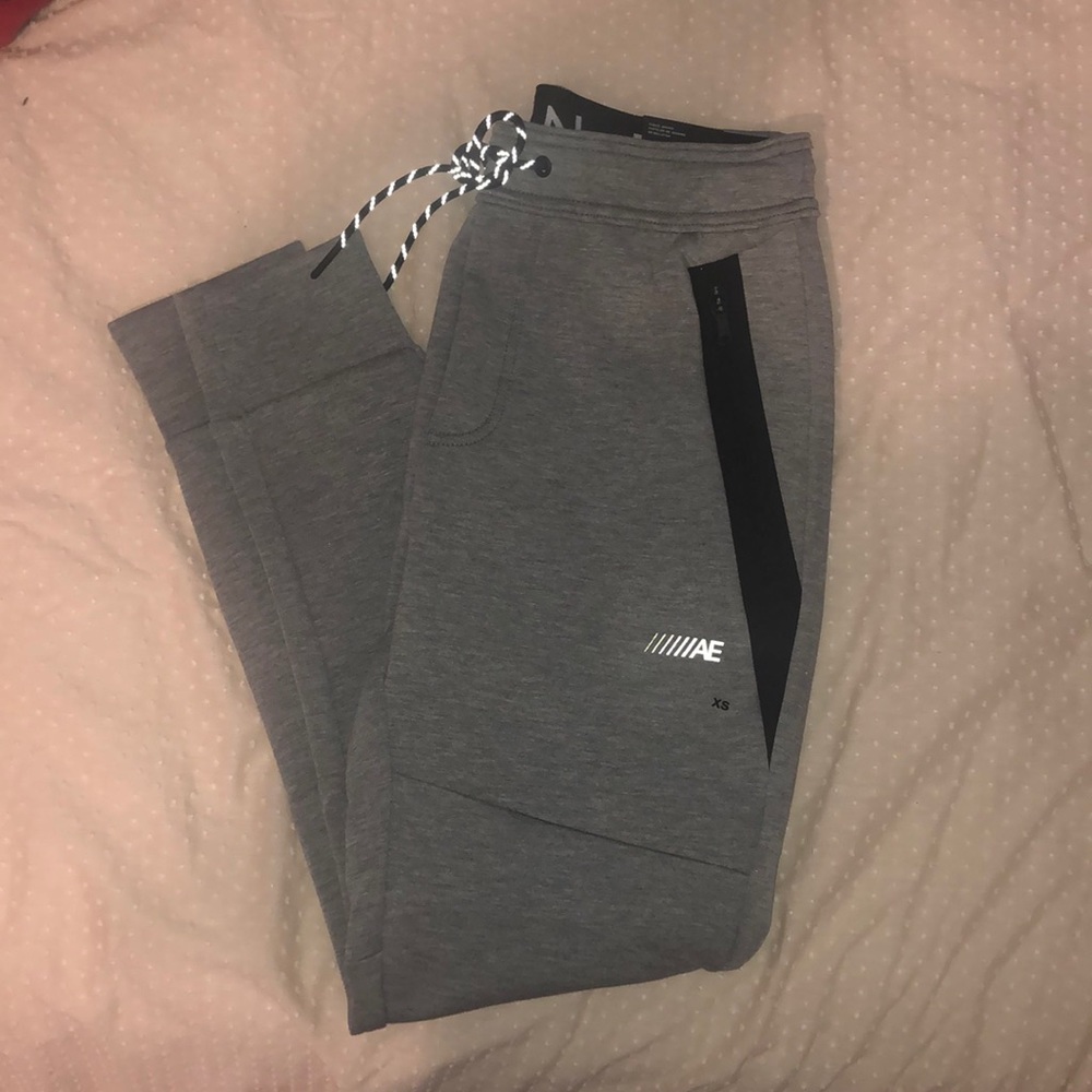 Gray fleece joggers